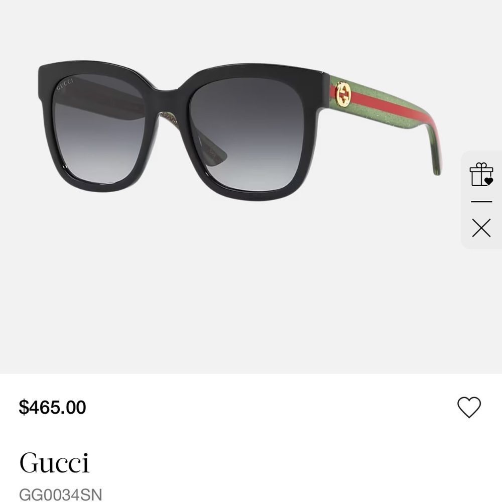Gucci Black and Green Sunglasses with Bold Frames